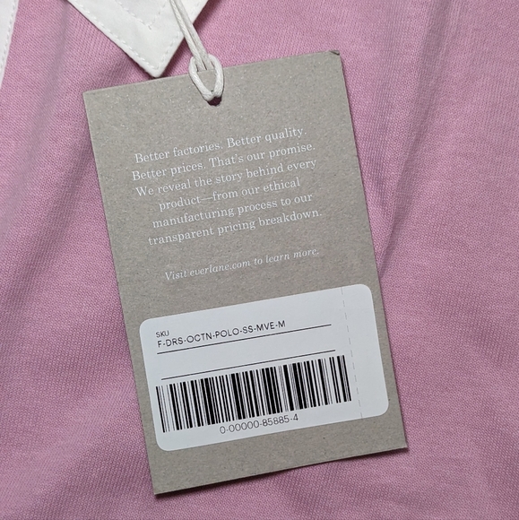 NWT Everlane The Organic Cotton Polo Dress In Lilac Size Medium - Picture 7 of 9